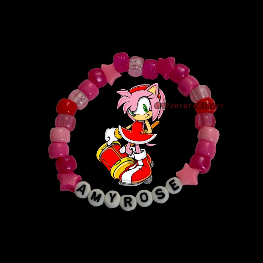 Handmade Amy Rose Kandi Bracelet